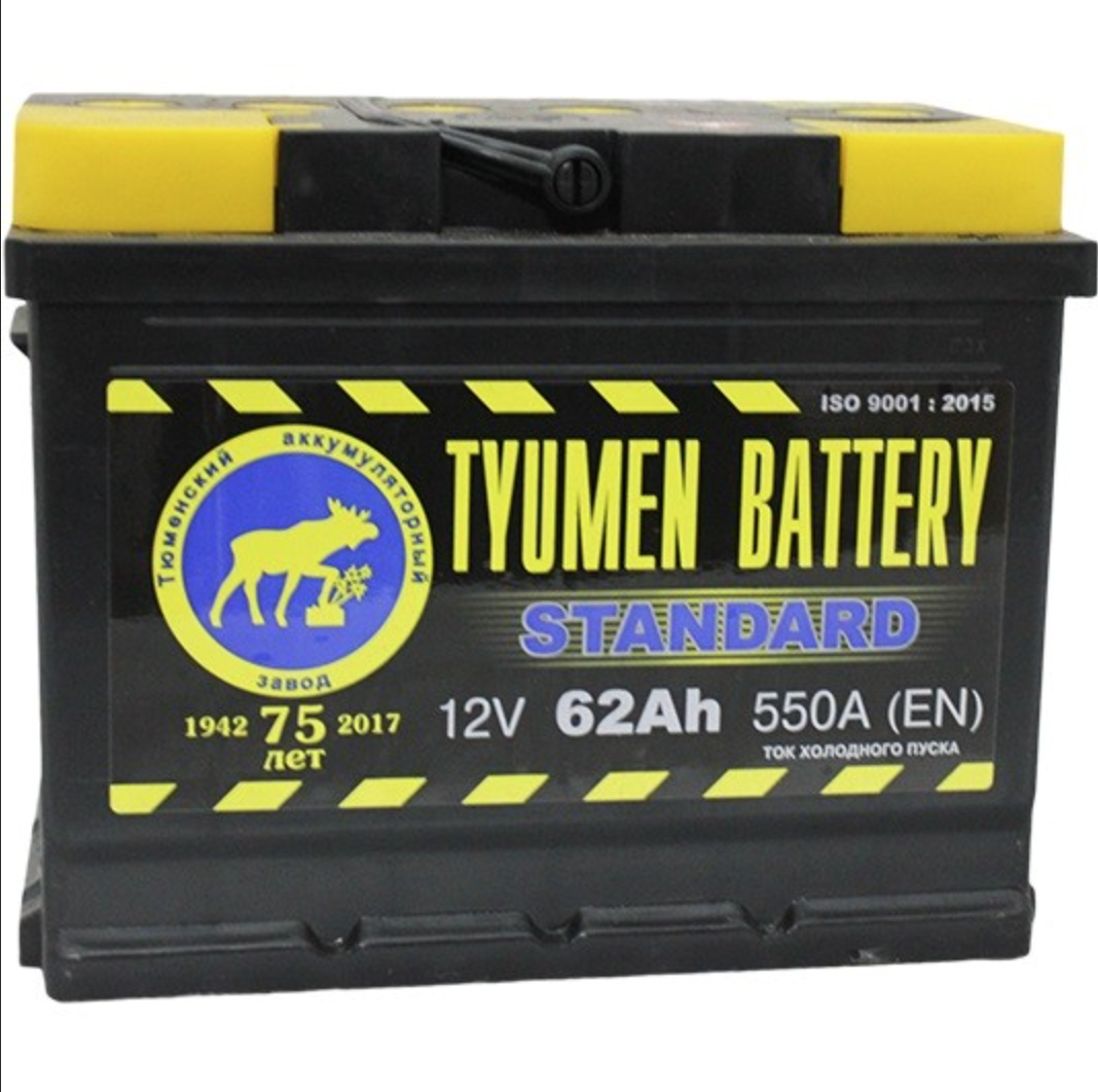 Акб 62. Автомобильный аккумулятор Tyumen Battery Standard 62. Тюменская АКБ 62а. Автомобильный аккумулятор Tyumen Battery Standard 6ст-62l 550а о.п.. Аккумулятор Тюмень Standard 62 а/ч.